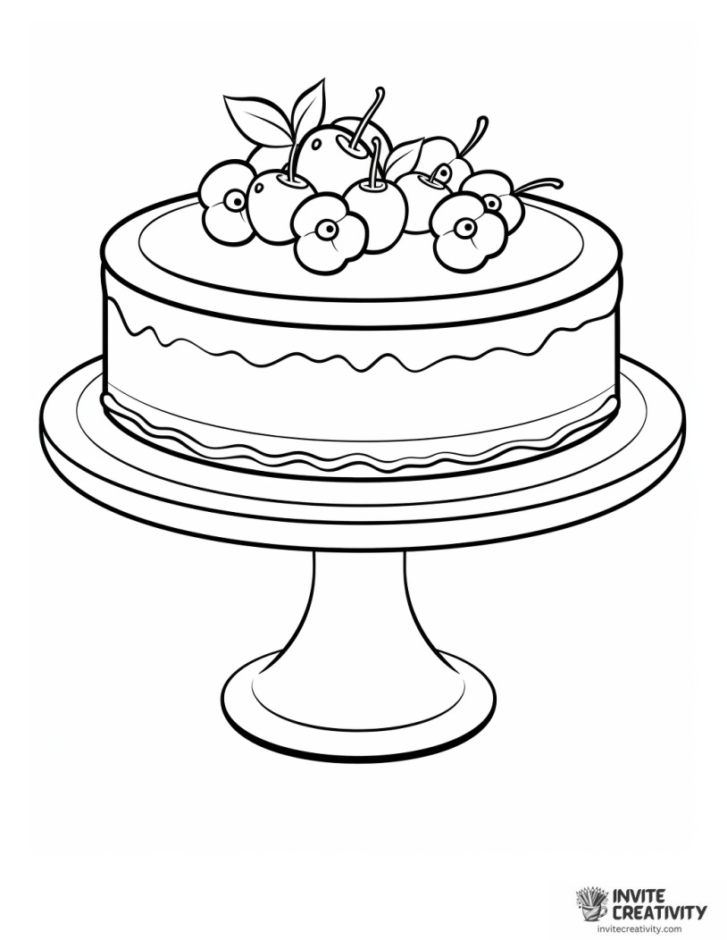 blueberry shortcake coloring page