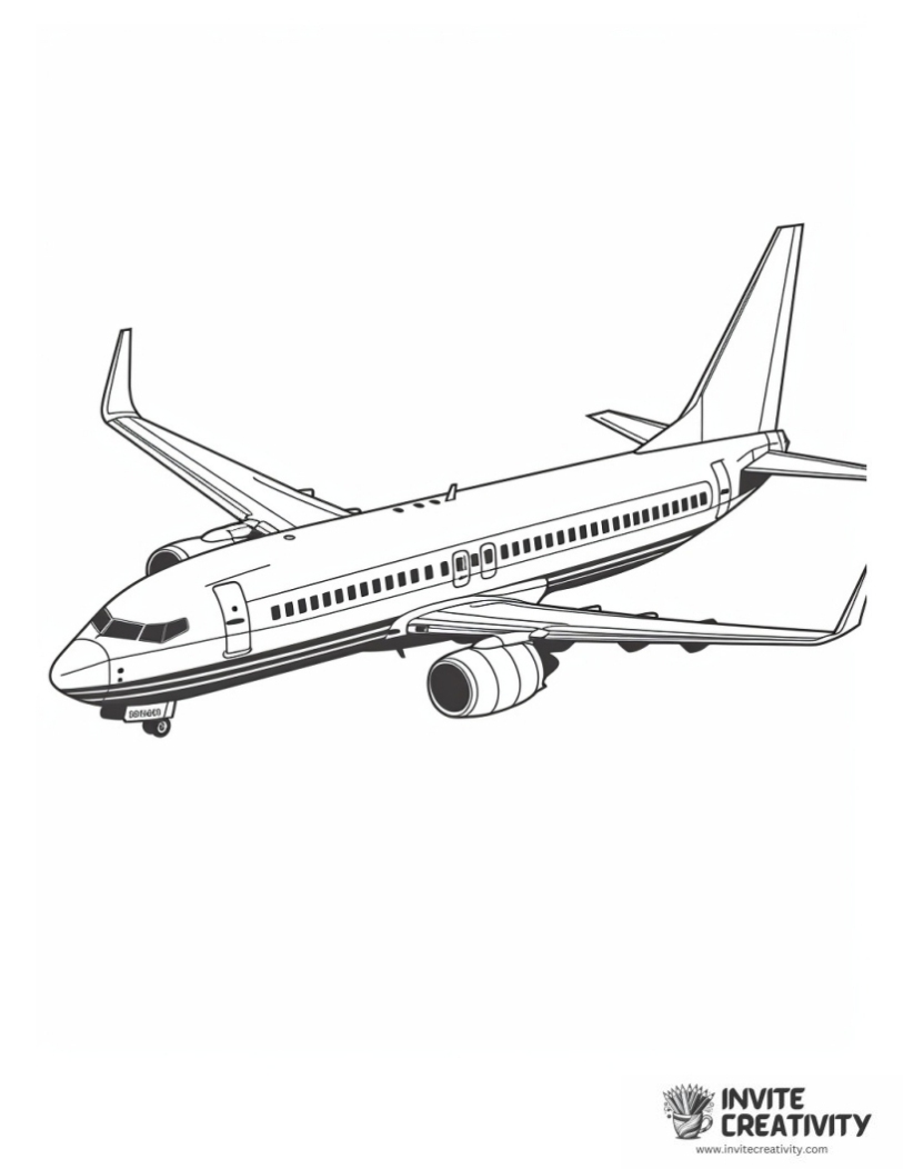 boeing 737 coloring page