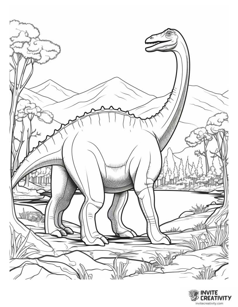 brachiosaurus jurassic park coloring page