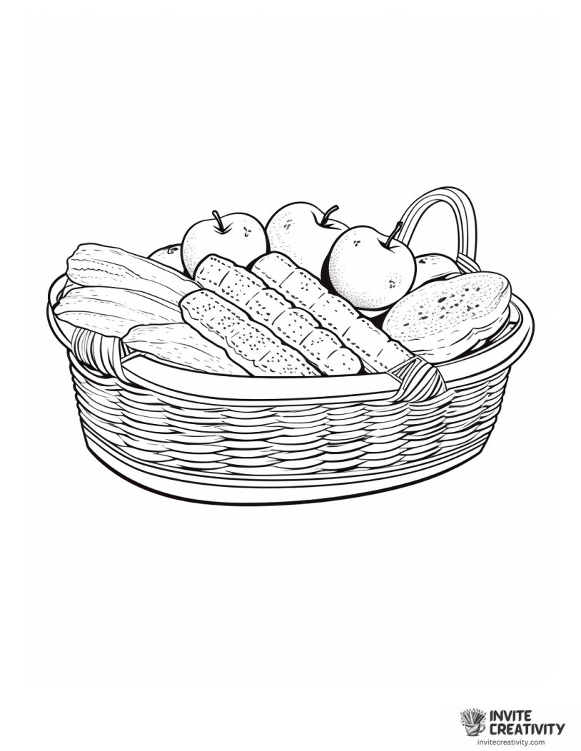 bread basket coloring page