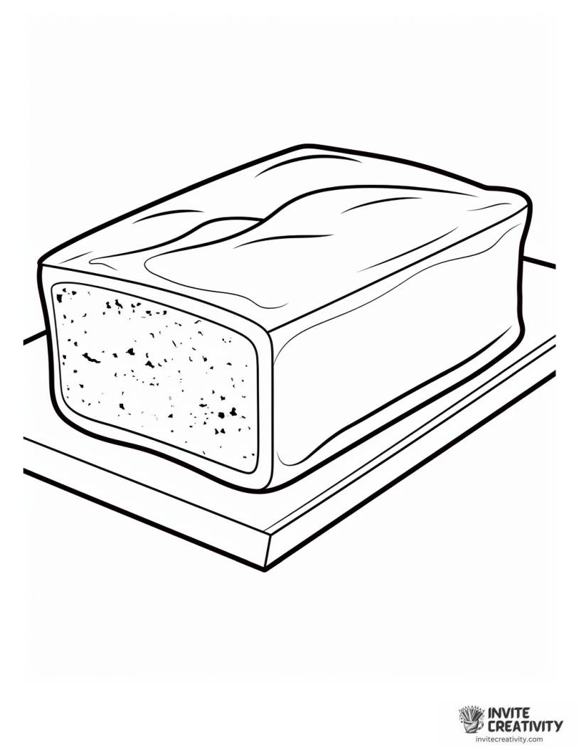 bread loaf coloring page