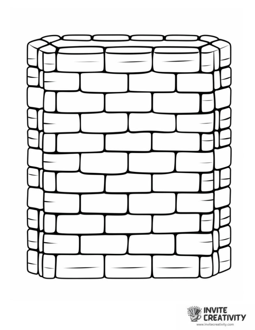 bricks simple to color for preschool