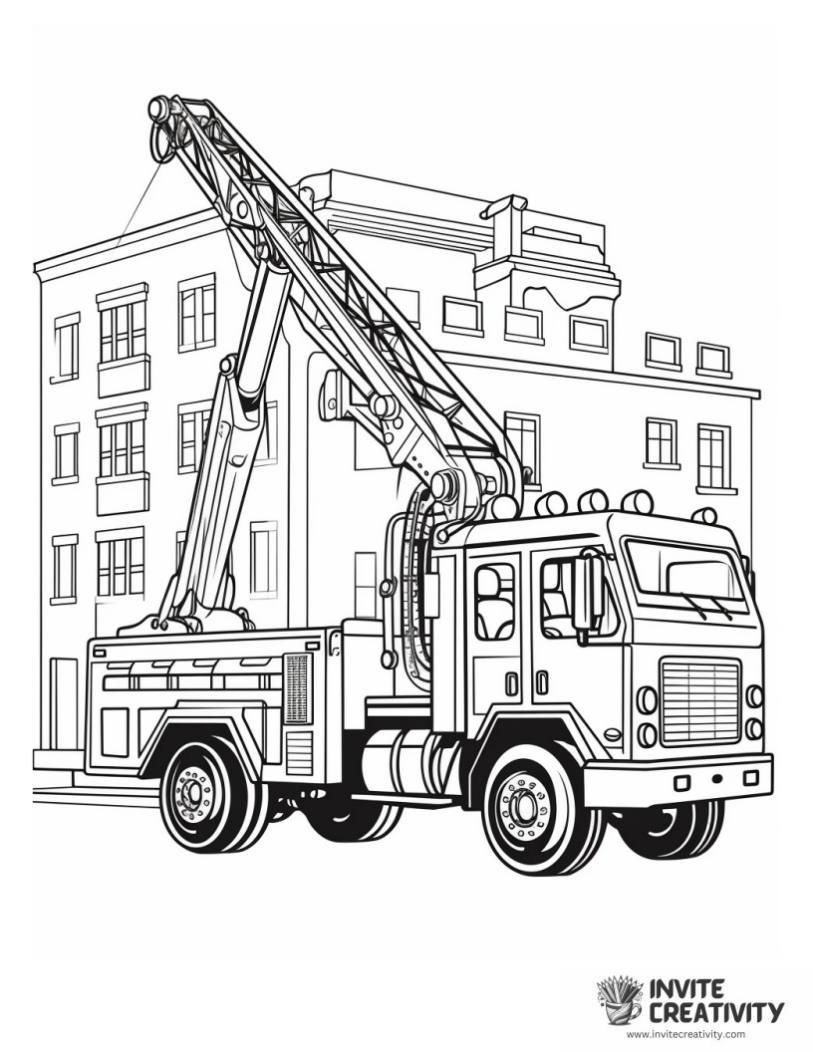 bucket truck coloring page