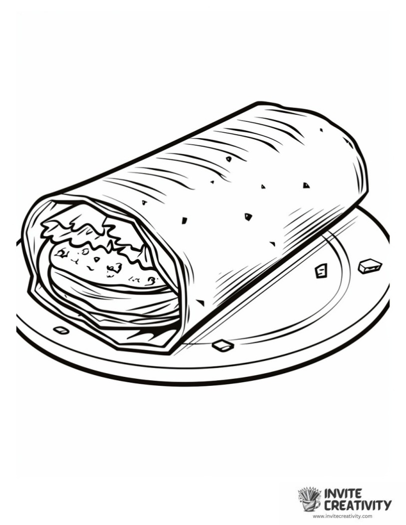 buritto coloring page