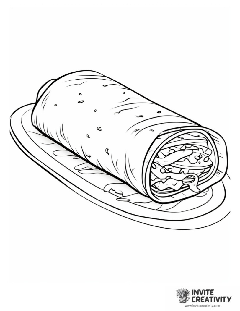 buritto drawing to color