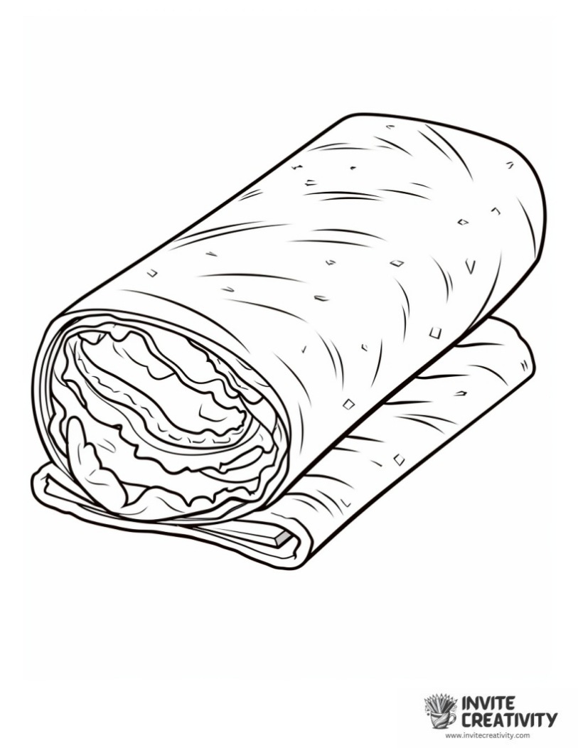 buritto fast food coloring sheet