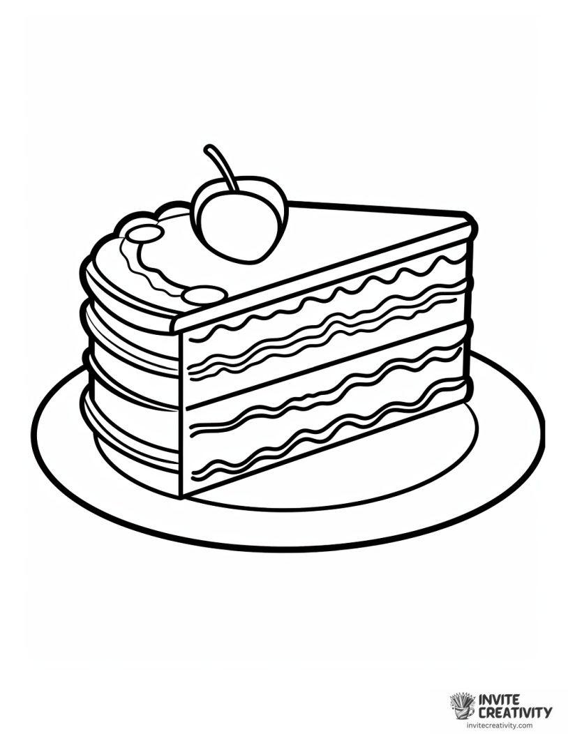 cake portion drawing to color