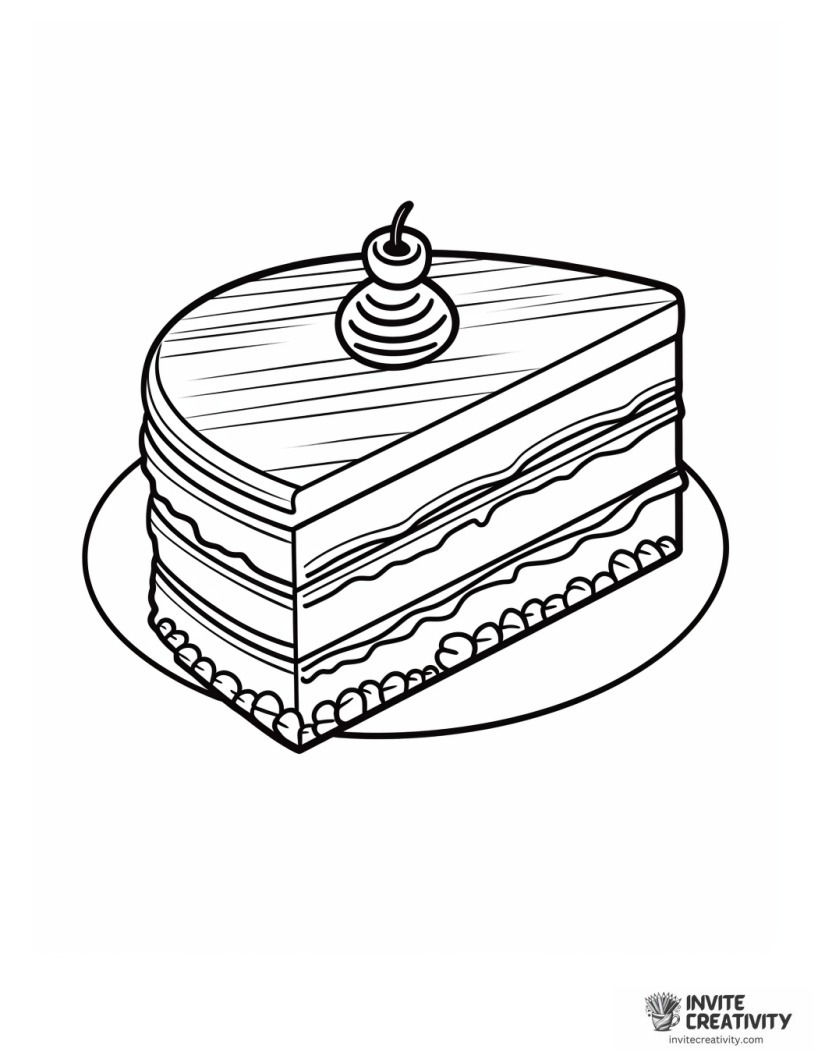 cake slice coloring sheet