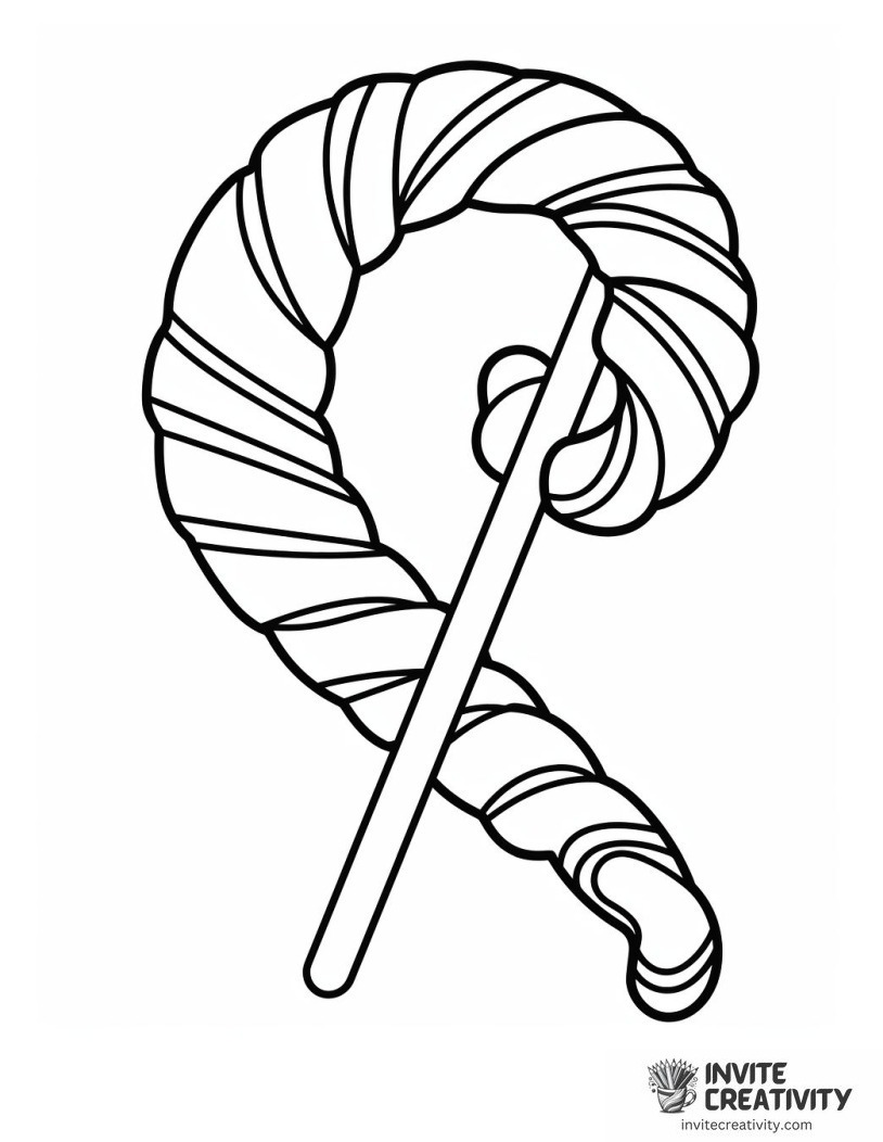 candy cane Coloring page