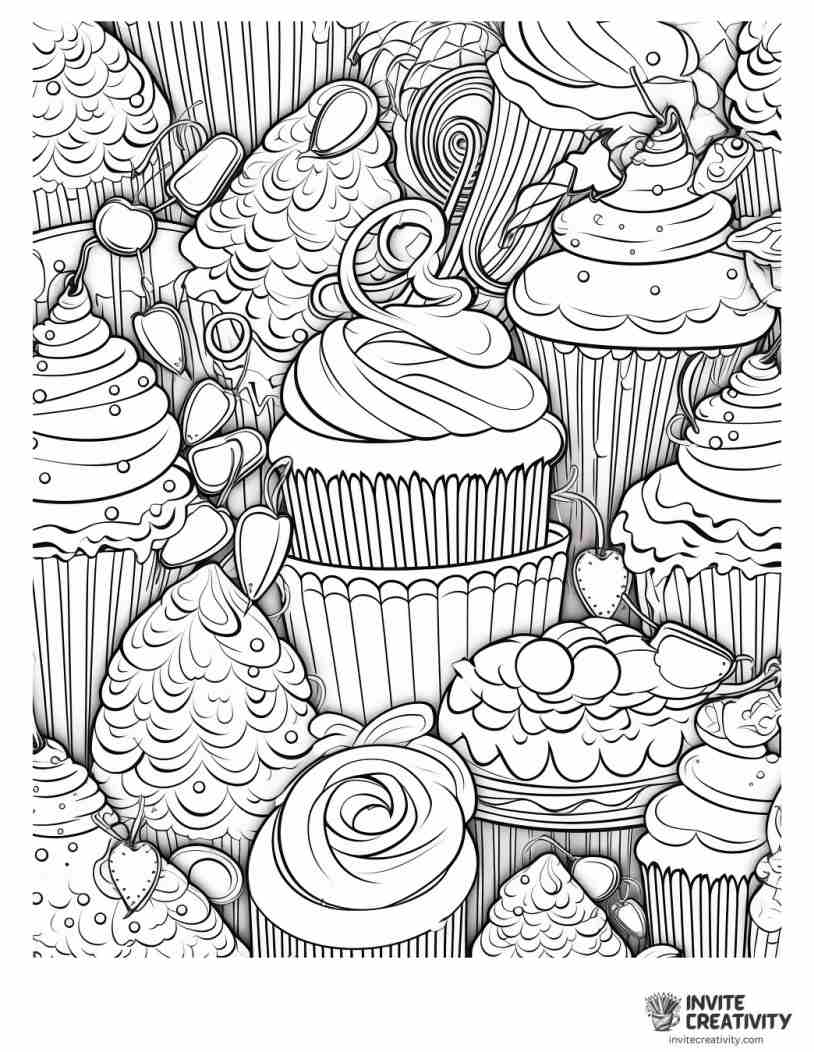 candy pattern full page