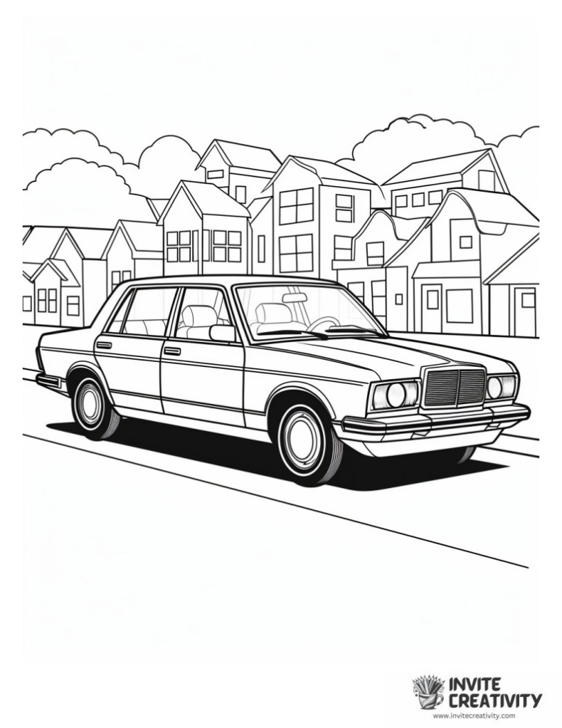 car coloring book page