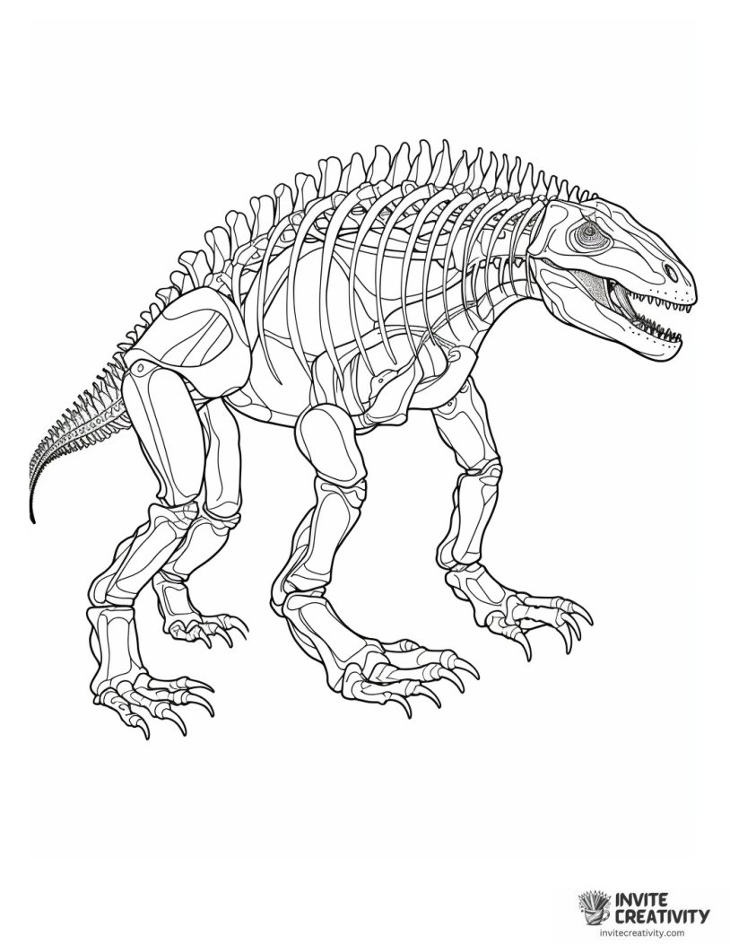 carnotaurus anatomy drawing to color