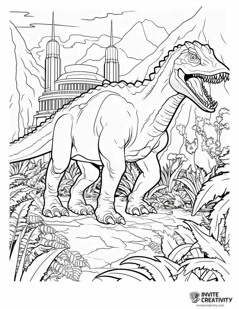 carnotaurus in a prehistoric setting