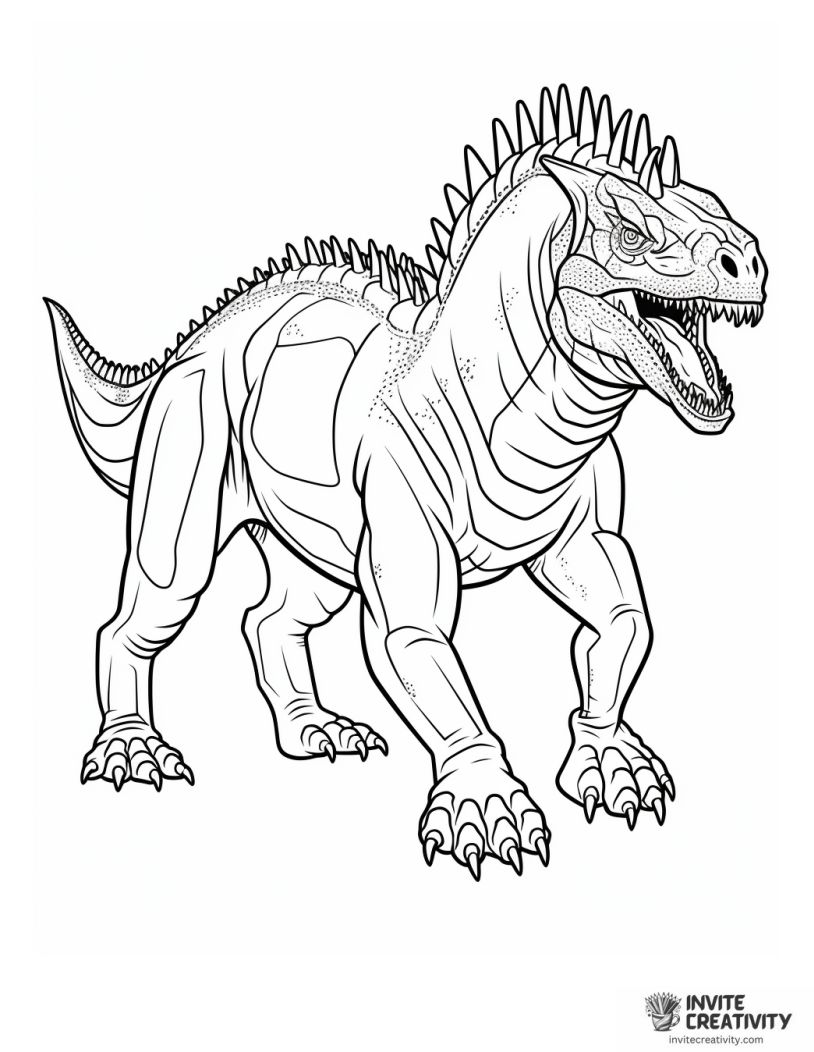 carnotaurus jurassic park coloring page