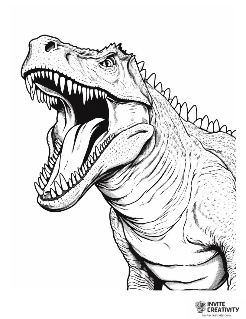 carnotaurus roaring coloring page