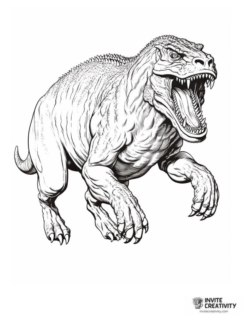 carnotaurus running illustration