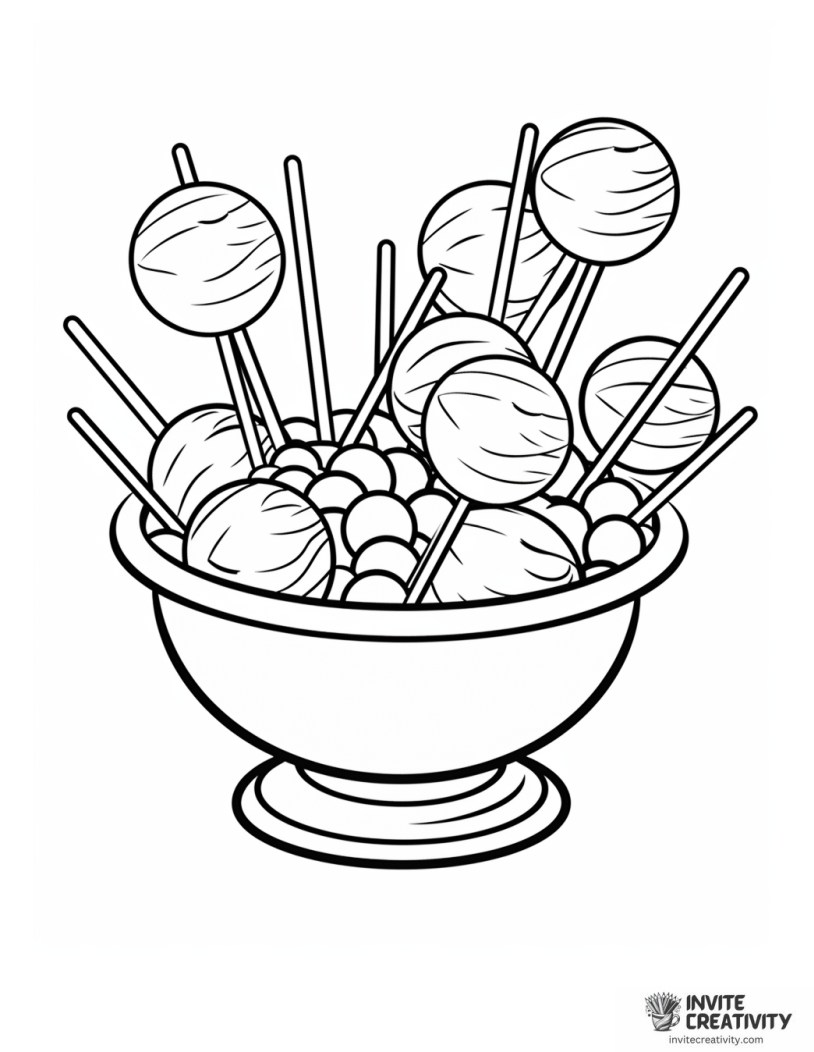 cartoon candy coloring page
