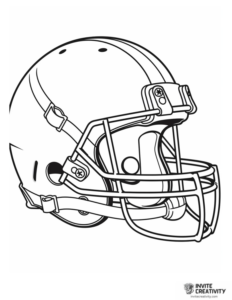 cartoon nfl helmet coloring page