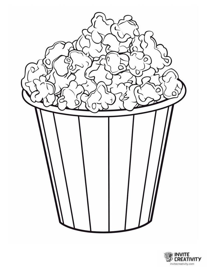cartoon popcorn illustration