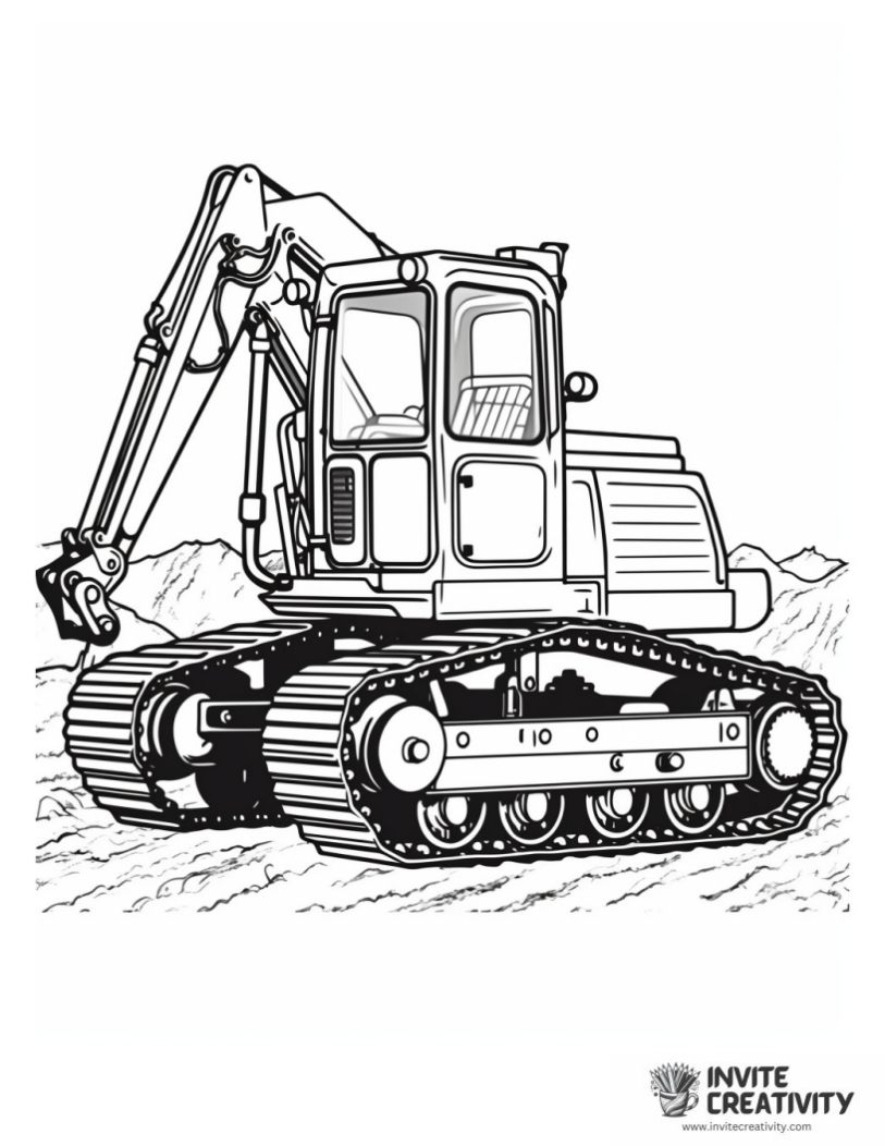 catepillar excavator easy to color