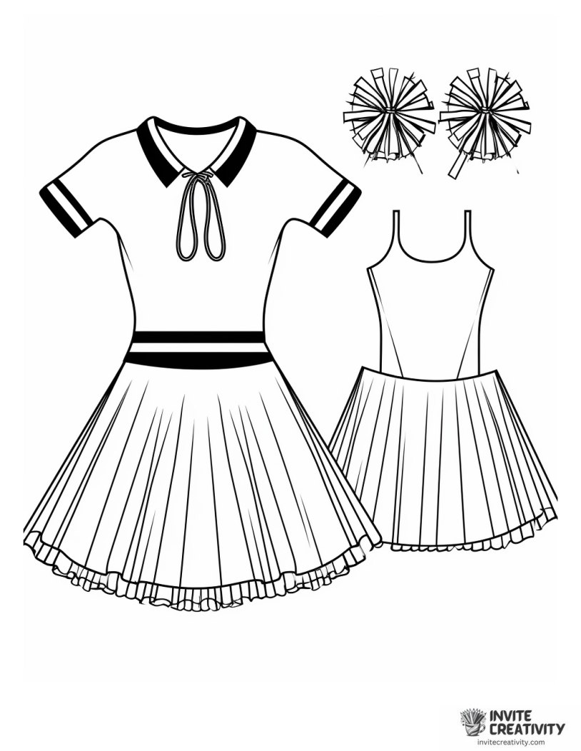 cheerleader uniform to color