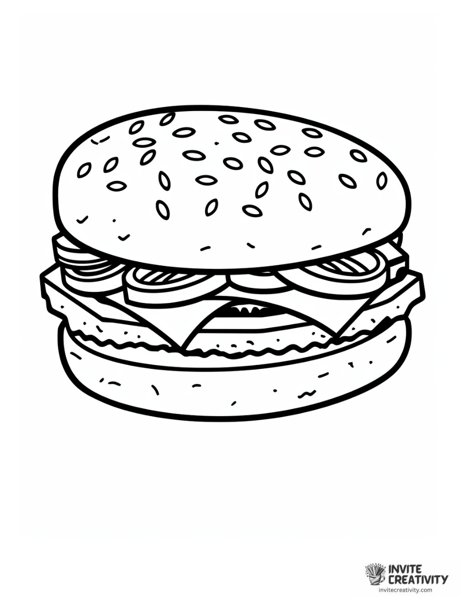 Burger Coloring Pages