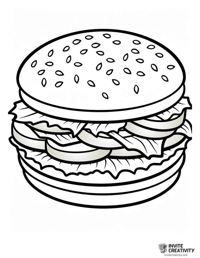 cheeseburger coloring page