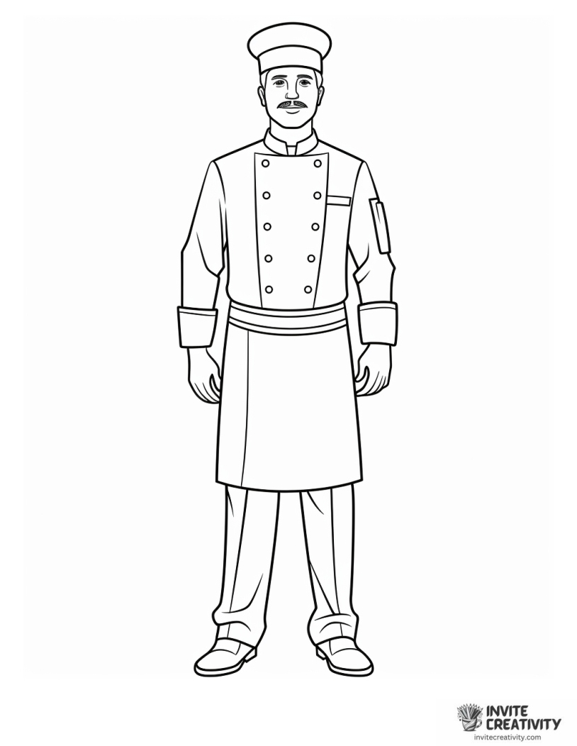 chef coloring page