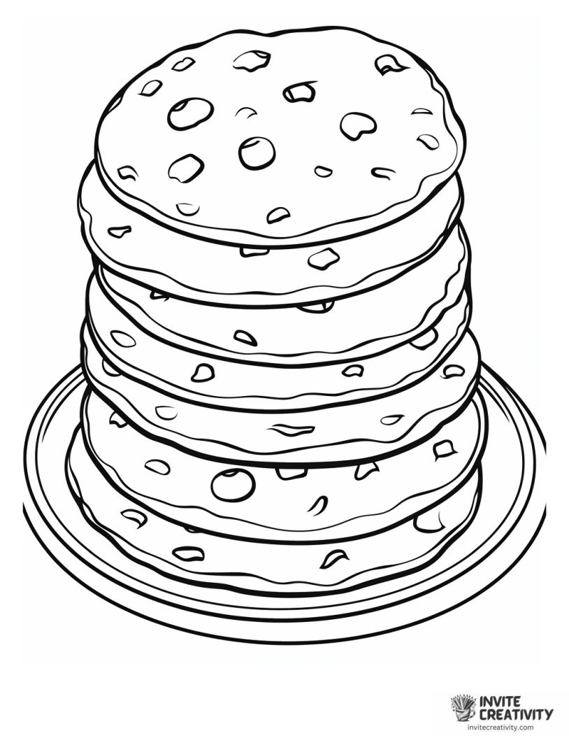 chocolate chip cookie coloring page