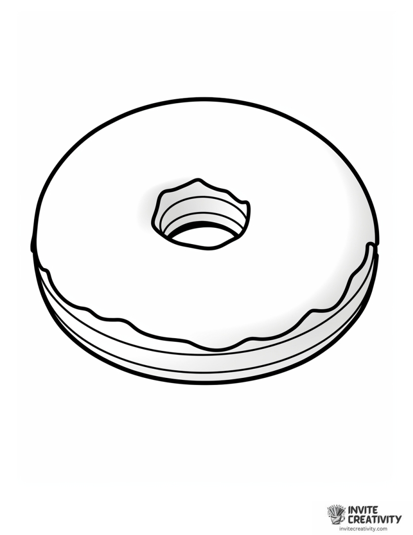 chocolate frosted donut coloring sheet