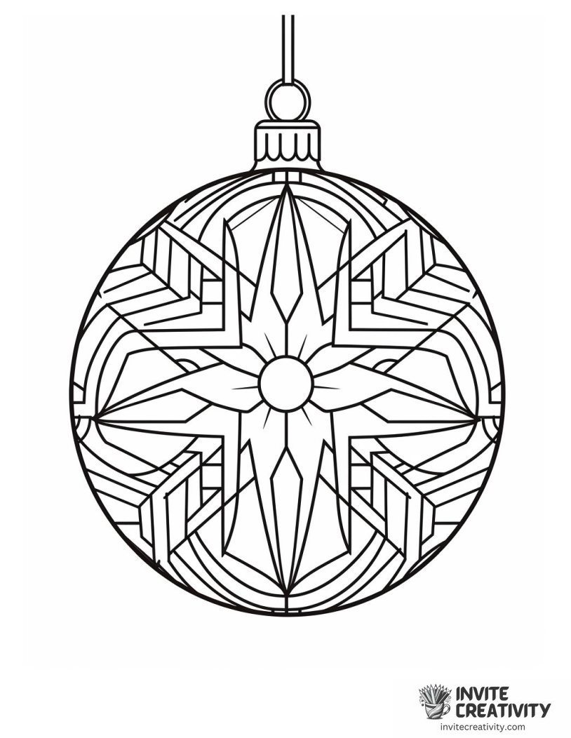 christmas ball ornament Coloring page