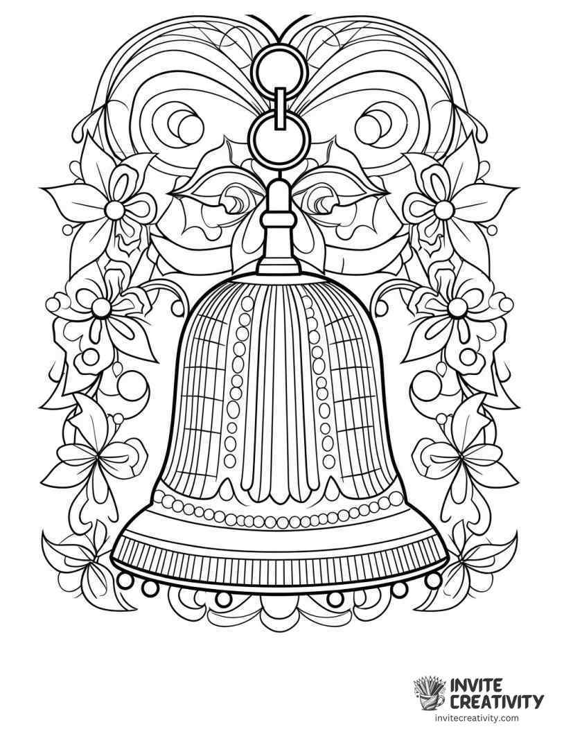 christmas bell Coloring page