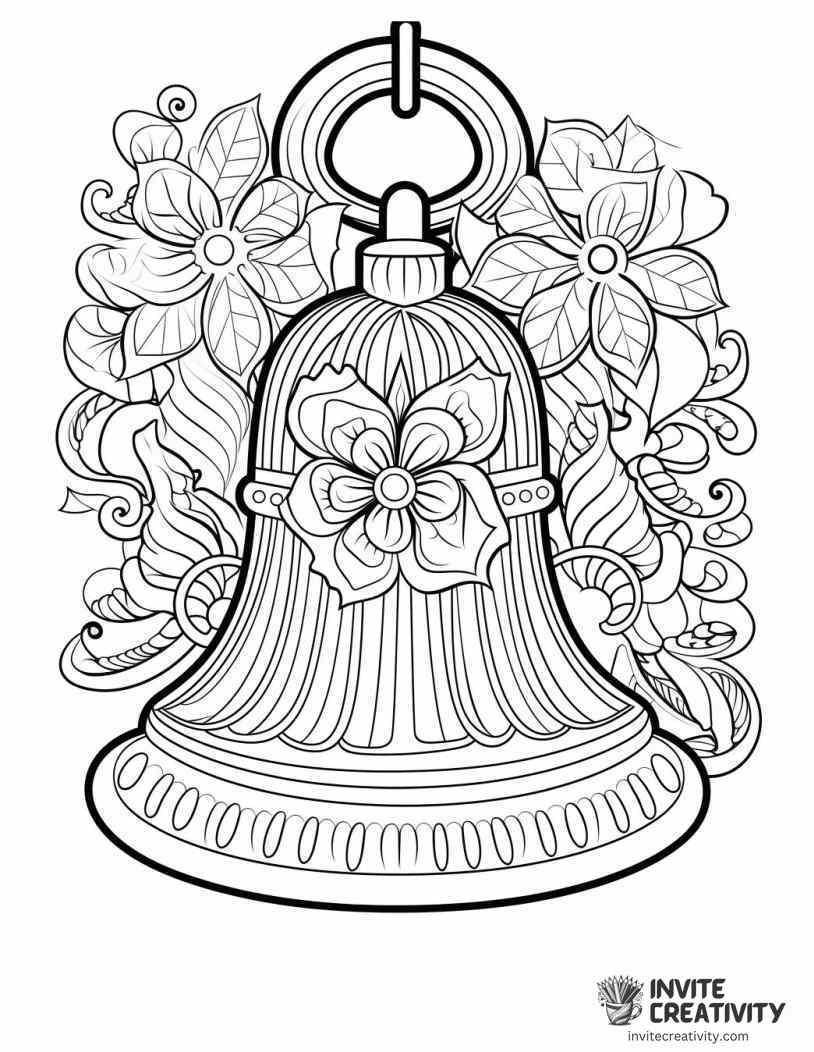 christmas bell detailed Coloring page