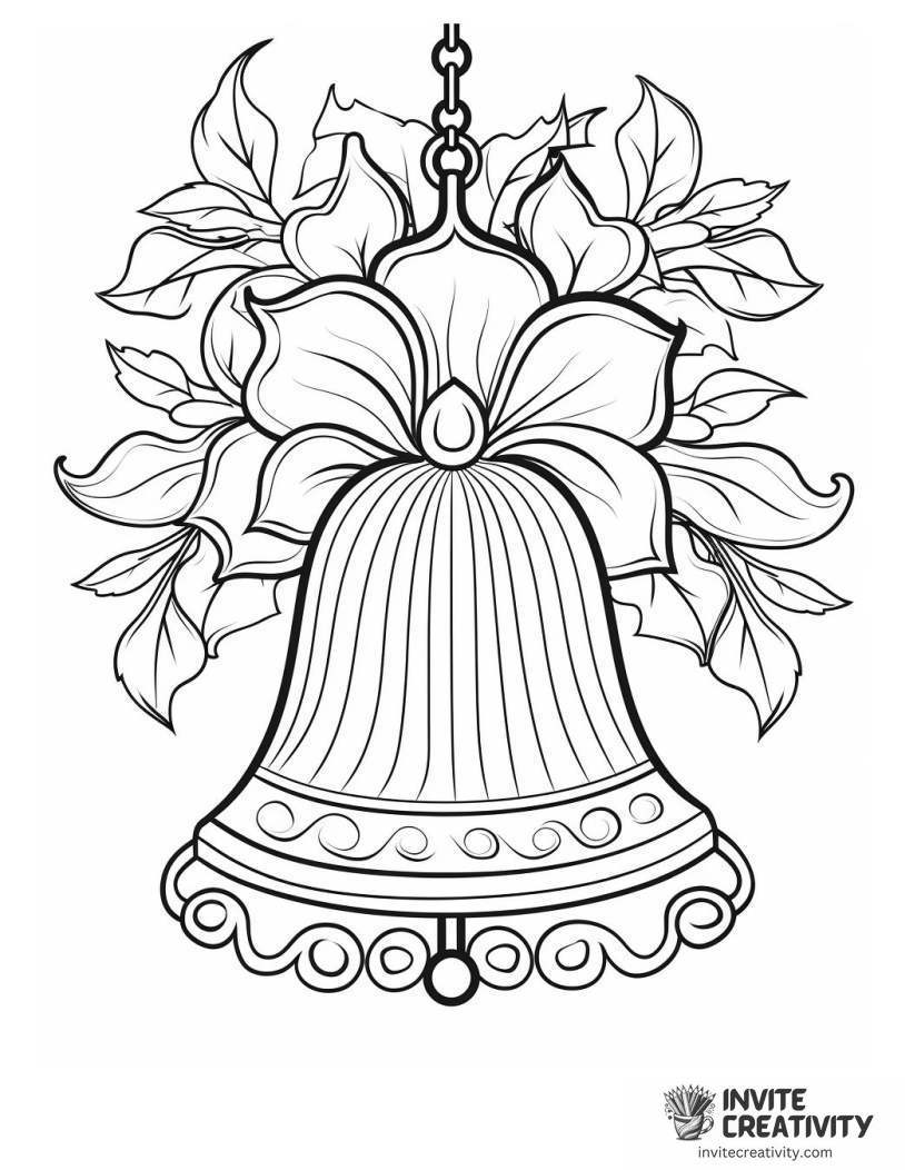 christmas bell ornament Coloring page of