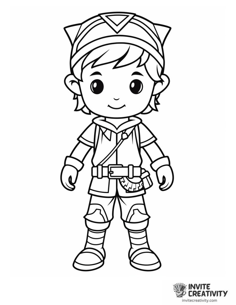 christmas elf costume To Color