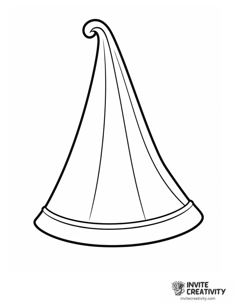 christmas elf hat Coloring sheet of