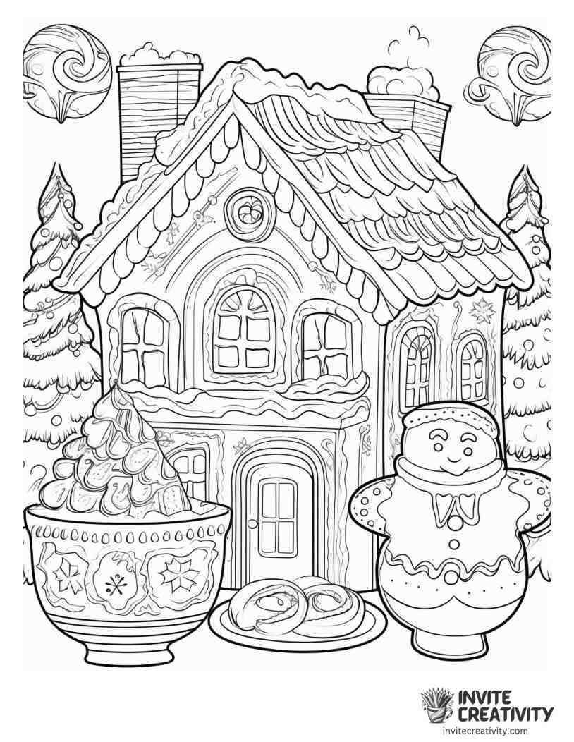 christmas gingerbread cookies Coloring page