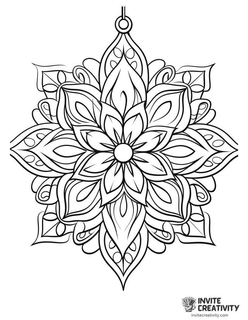 christmas ornament abstract Coloring page