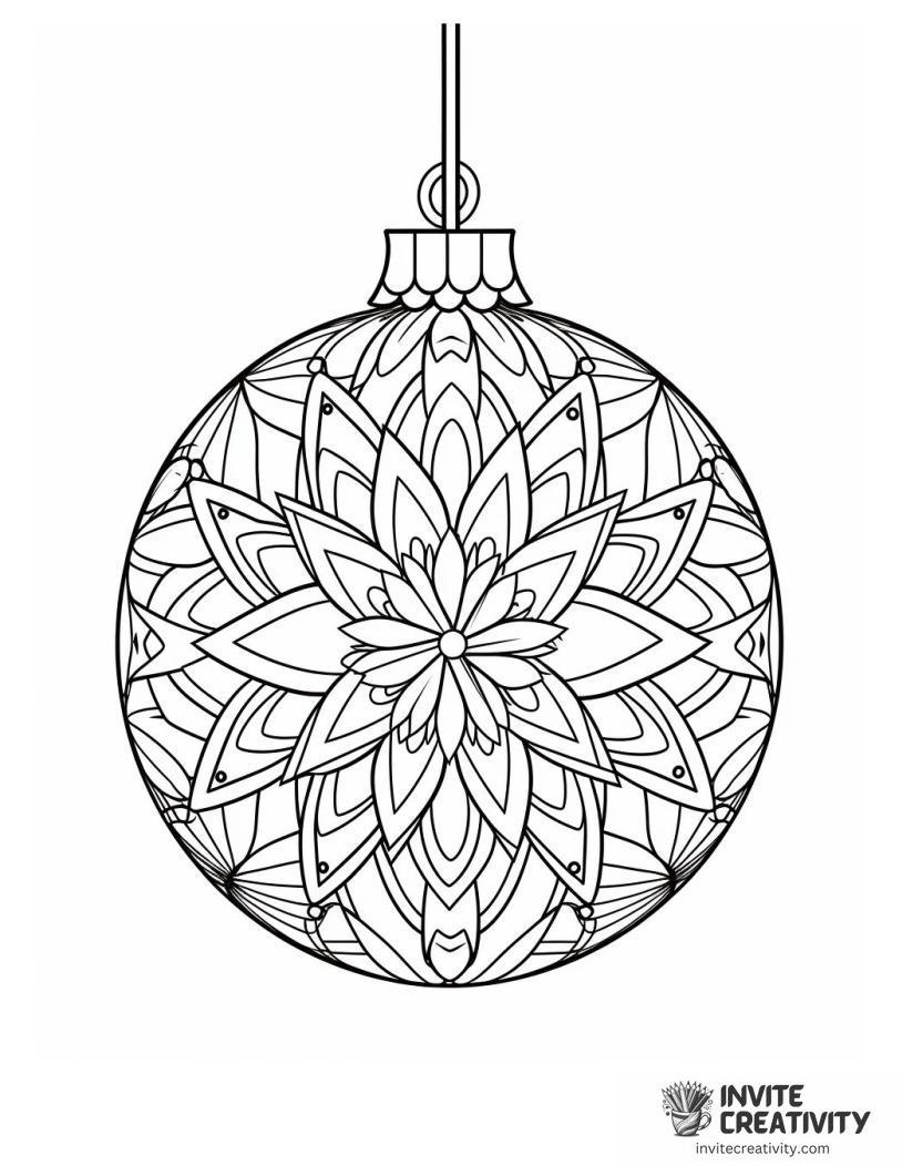 christmas ornament ball shaped Coloring book page