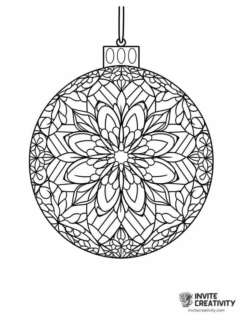christmas ornament bauble Coloring sheet