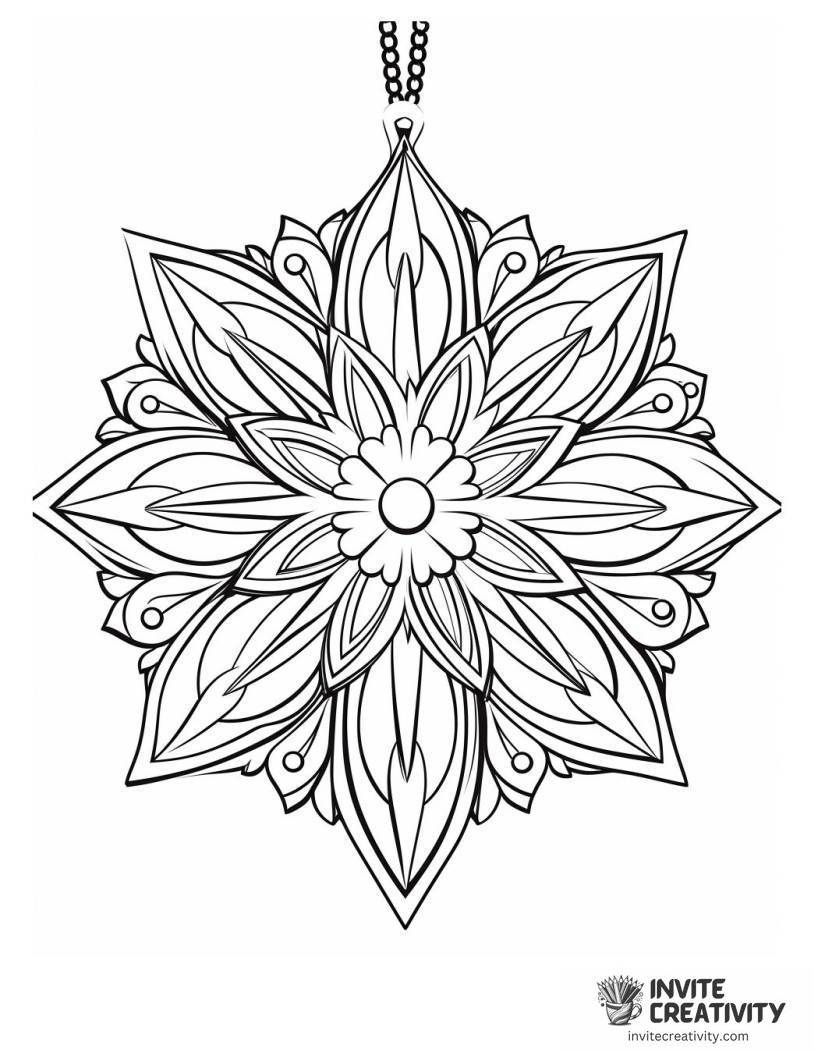 christmas ornament mandala for adults Coloring page