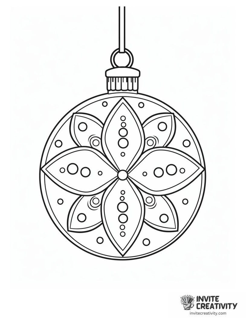 christmas ornament simple To Color