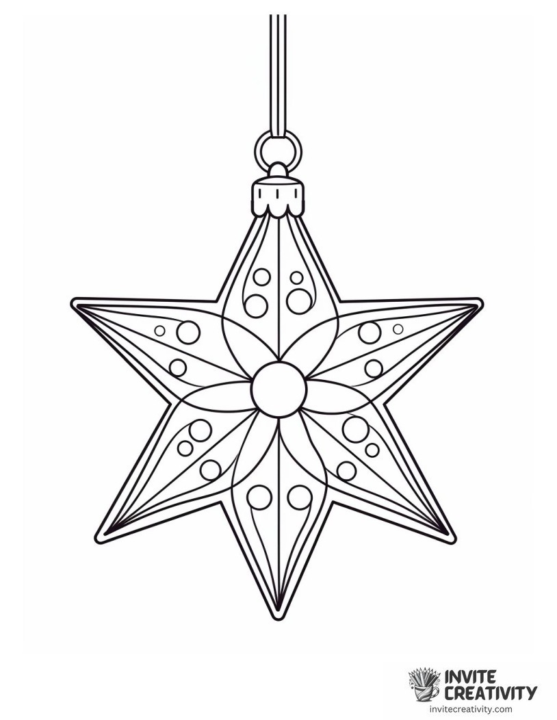christmas ornament simple cartoon style Coloring sheet