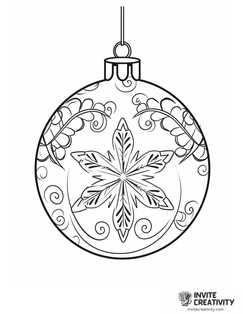 christmas ornaments santa theme Coloring page