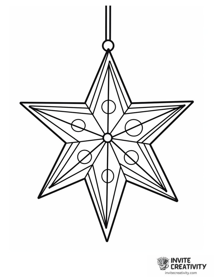 christmas ornaments star To Color