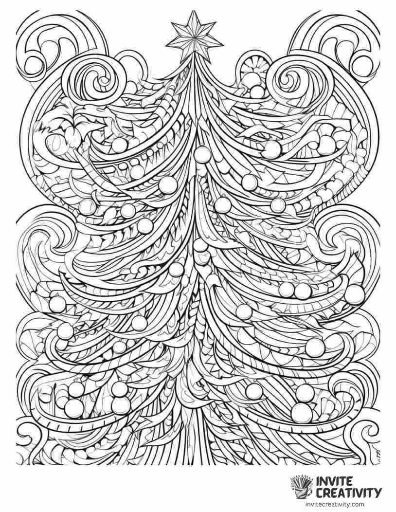 christmas tree full page Coloring page of