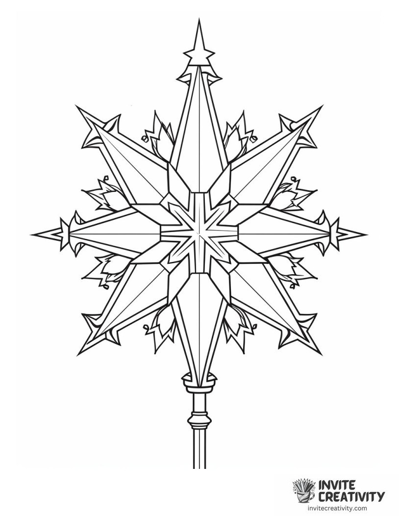 christmas tree topper Coloring sheet