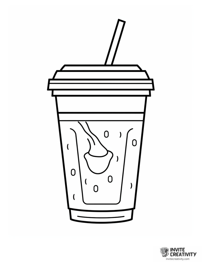 coffee coloring page