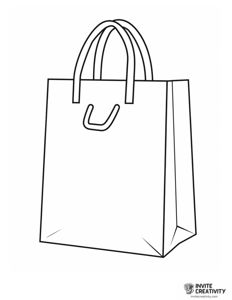 coffee paper bag coloring page