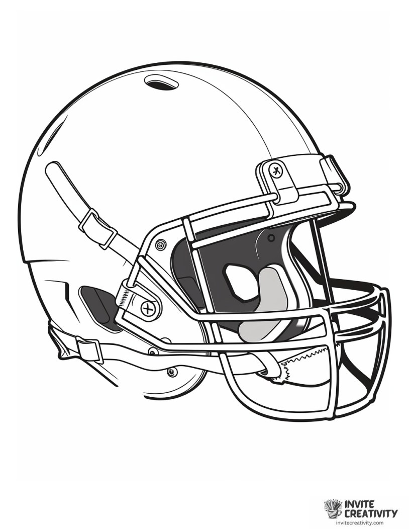 college football helmet coloring page
